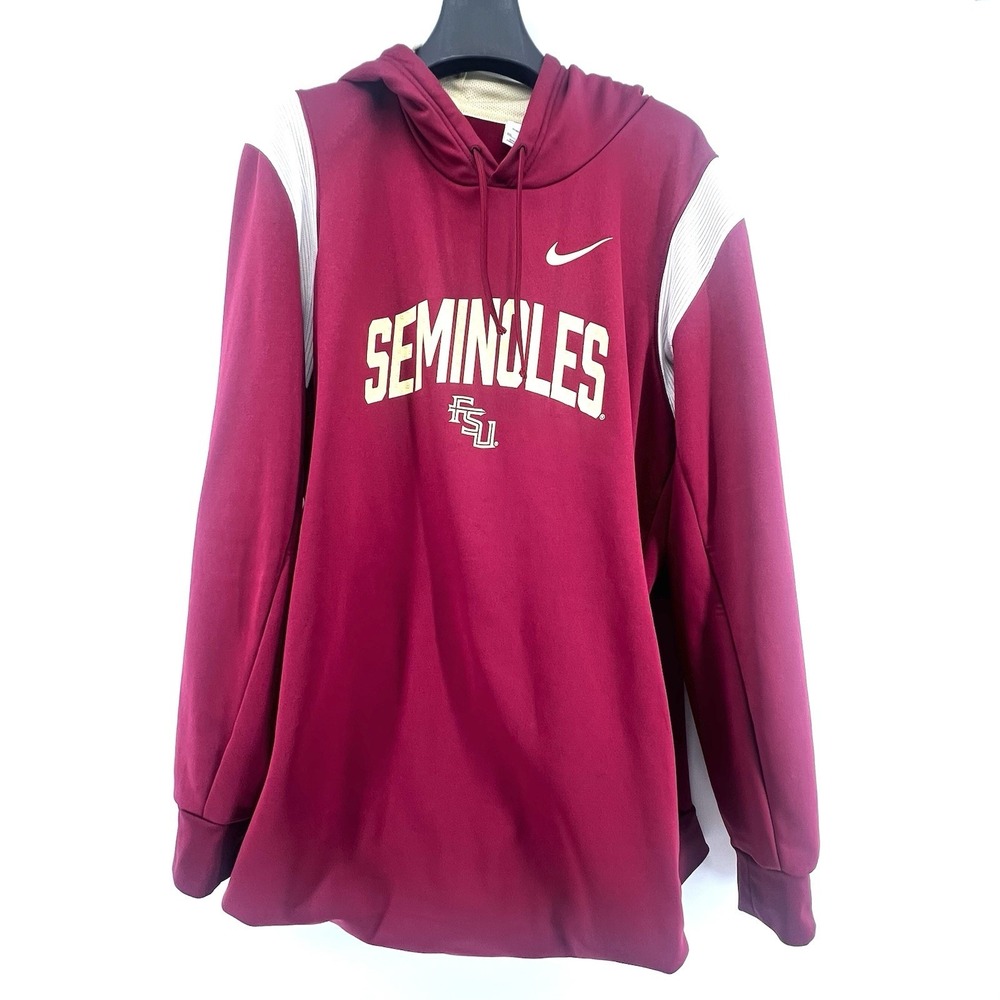 Seminoles FSU Florida State Nike Therma-Fit Hoodie Men's XXL Maroon Pullover